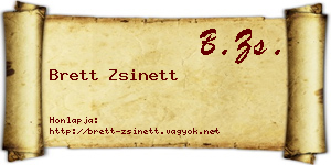 Brett Zsinett névjegykártya